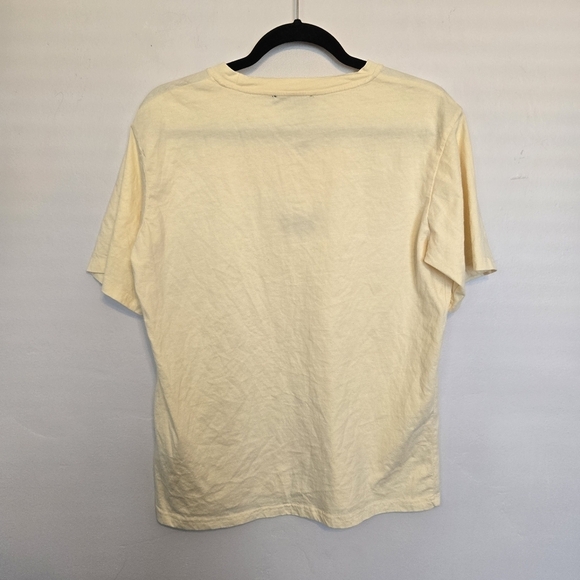 Pale Yellow T-Shirt with Butterfly Design - Picture 2 of 6